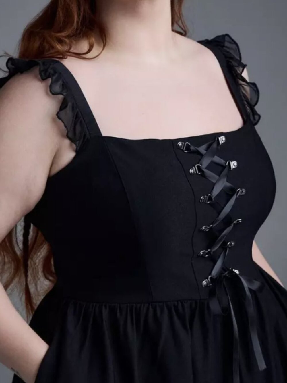 TORRID DEEP BLACK NIGHTFALL CORSET MAXI DRESS 18 - Picture 11 of 13